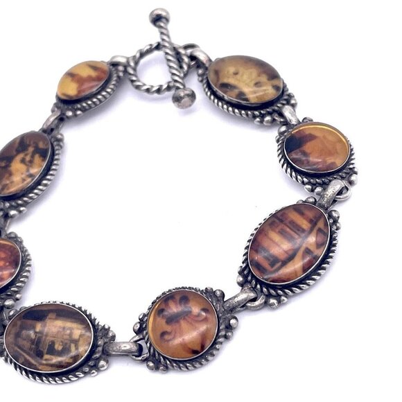 925 Sterling Silver Waterproof Engraved Purity Promise & Good Fortune Bracelet - Picture 2 of 6